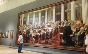 ilya repin's painting. very big scale, pushkin museum. visited by artist roy munday, southport, merseyside, liverpool, art classes for beginners