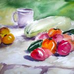 watercolour still life, russia countryside, by artist roy munday, beginners art classes, crosby, formby, kirby, wirral, merseyside