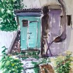 watercolour painting, russian garden, artist roy munday, artclasses for all abilaties, liverpoo, southport, merseyeside