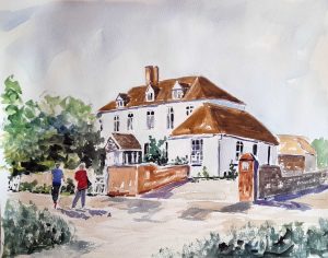 the surgery, frampton on severn, Gloucestershire, watercolour painting, for sale, buy paintings,