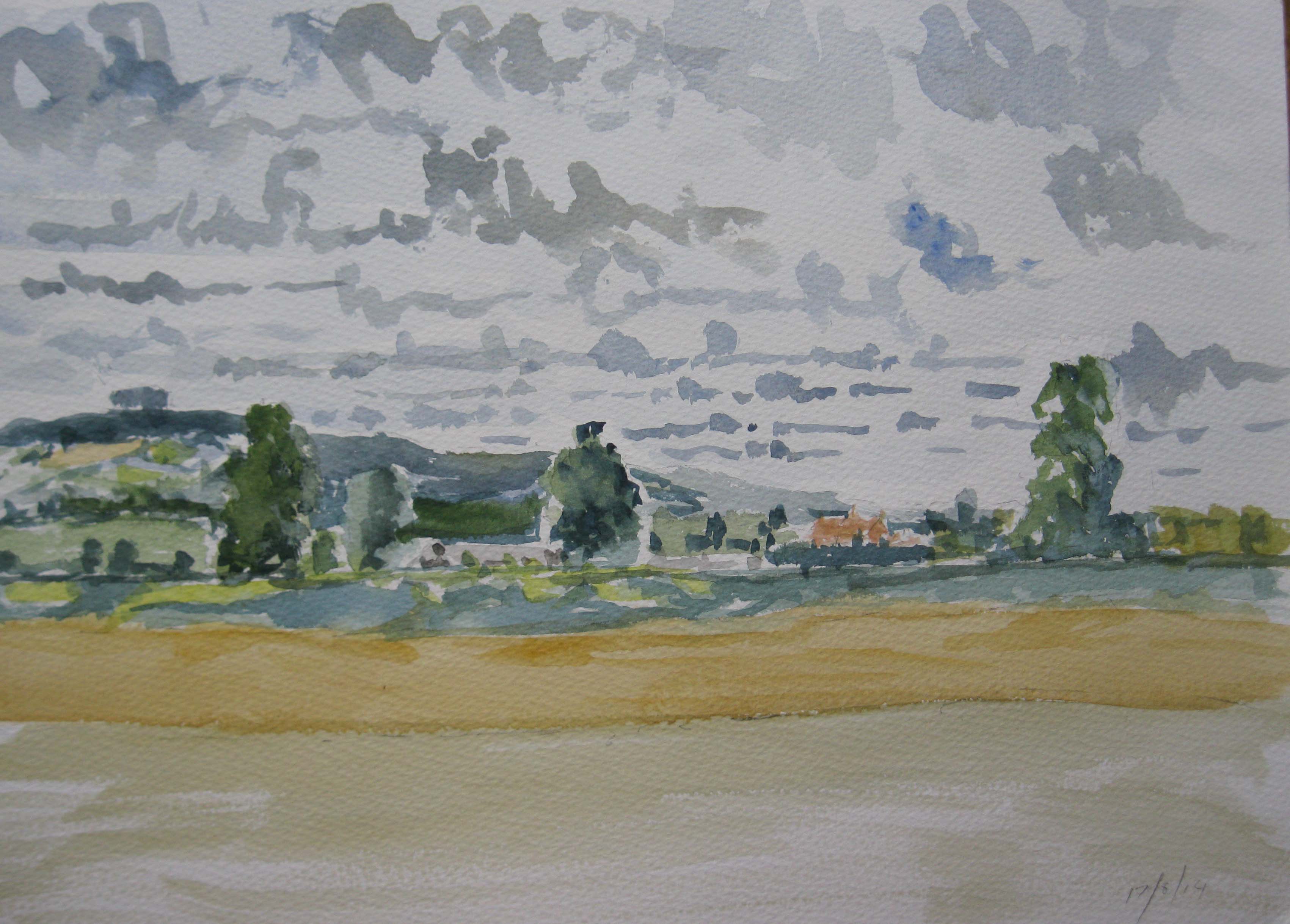 may hill, gloucestershire, river severn, commission a painting, watercolour