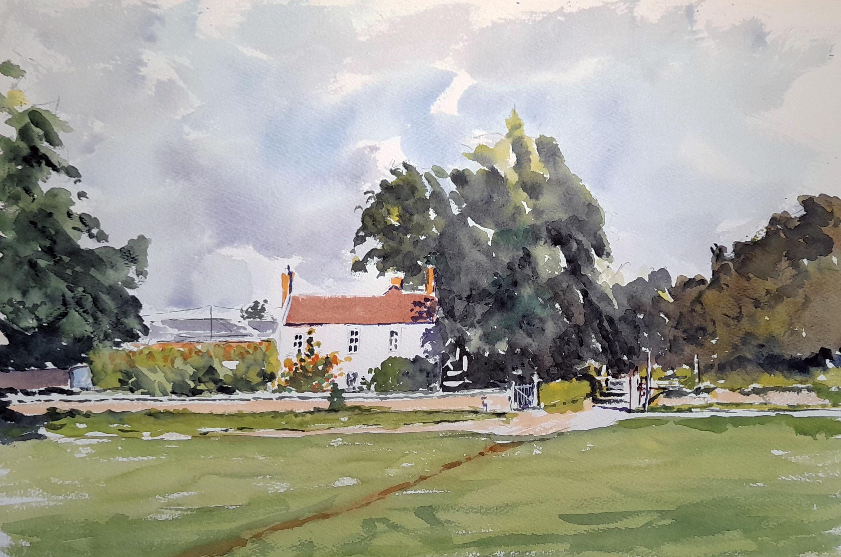 watercolour painting, Frampton on Severn, Gloucestershire, paintings of Gloucestershire, paintings to buy, commission a painting of , my house, gift, art classes, near me, watercolour classes, beginners,
