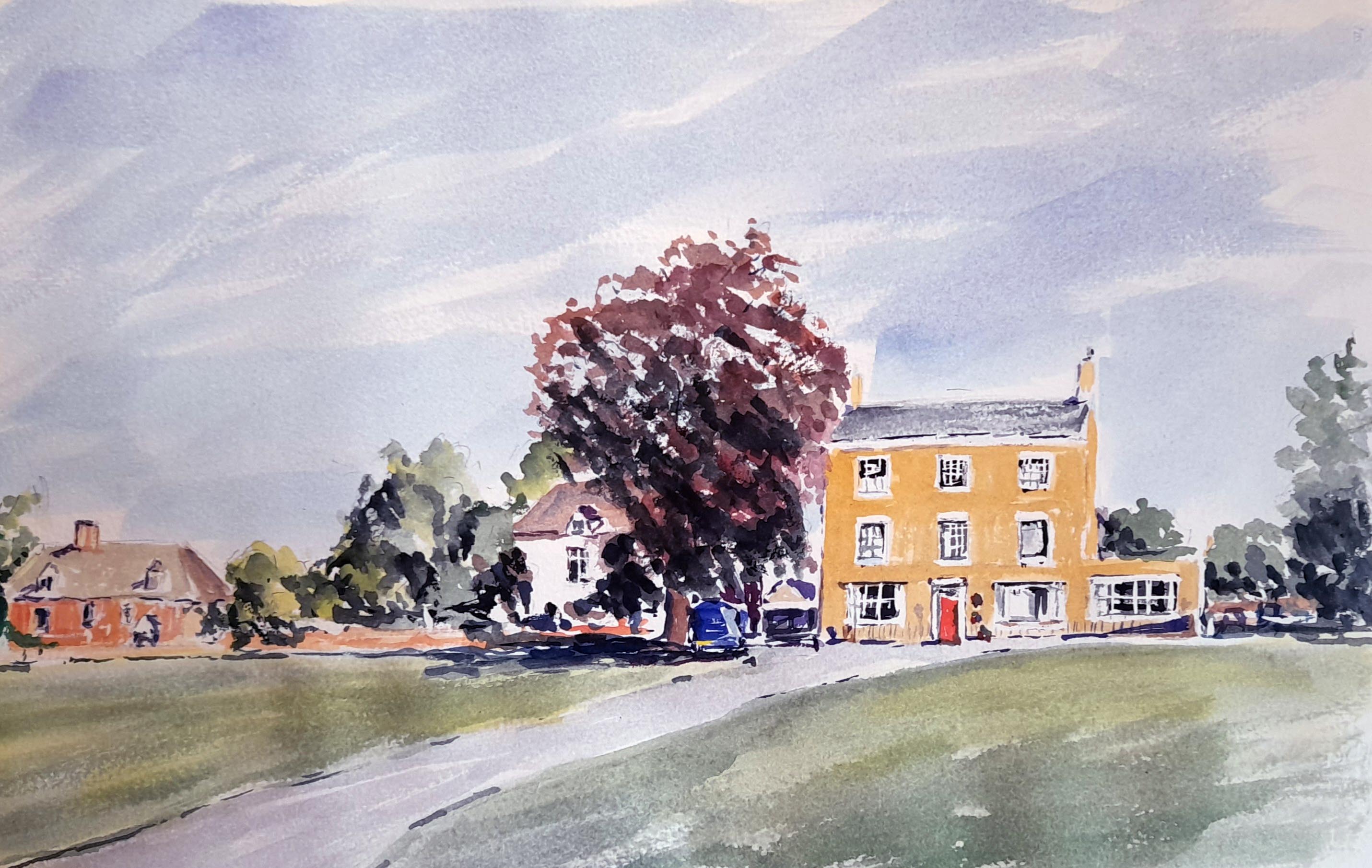 Frampton on Severn, Gloucestershire, watercolour painting, for sale, commission a painting, buy painting, Gloucestershire, river Severn, gift, buy a painting of,
