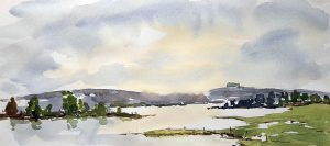 watercolour paintings, of Gloucestershire, river Severn, paintings for sale, commission a painting of, Frampton on Severn, art classes, for beginners, near me, Liverpool, Merseyside,,