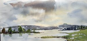 watercolour paintings of, Gloucestershire, river Severn, buy paintings of, art class for beginners, near me, Liverpool, Southport, Merseyside, Ormskirk, Lancashire,