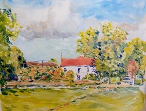 oil painting, old coffee house, frampton on severn, gloucestershire, paintings for sale, from artists