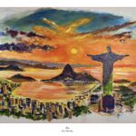 print from one of my original oil painting, Rio de Janeiro.